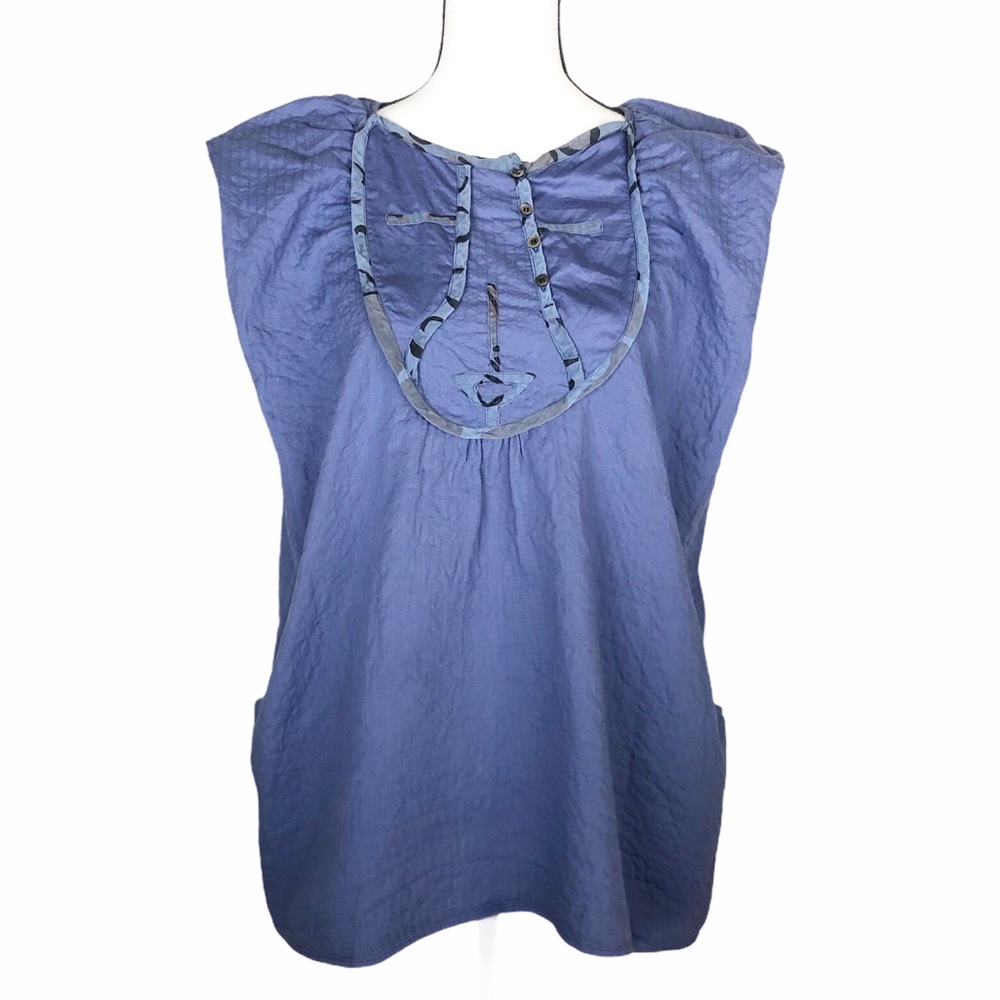 Tsumori Chisato Blue Face Tunic Top with Pockets